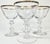 1950s Gold Rimmed Hollywood Regency Crystal Goblets- Set of Four For Sale - Image 5 of 16