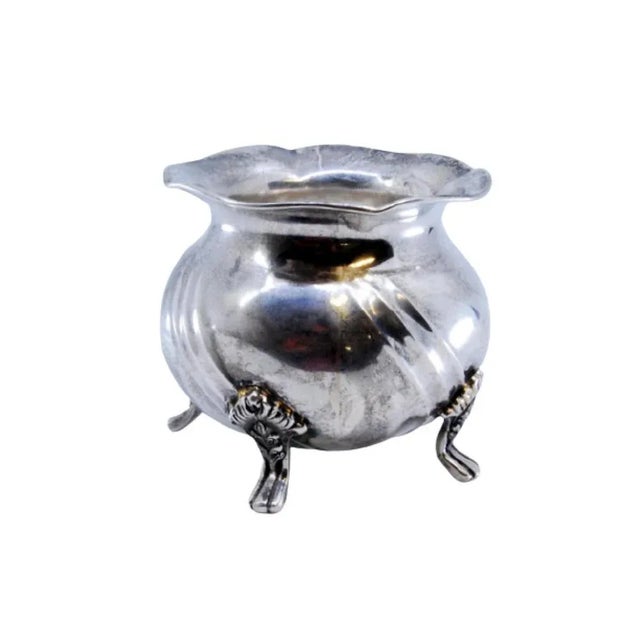 Spiral Silver Pot with Support Feet and Applications For Sale - Image 10 of 10