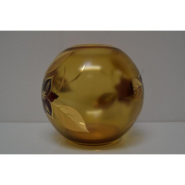 Gold Glass Vase, Czechoslovakia, 1970s For Sale - Image 8 of 14