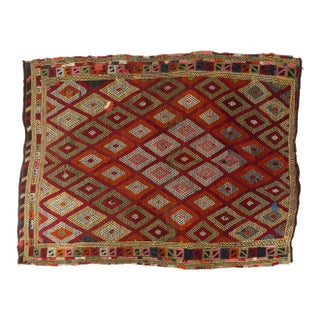 Mid 20th Century Smalll Handwoven Area Kilim Rug For Sale