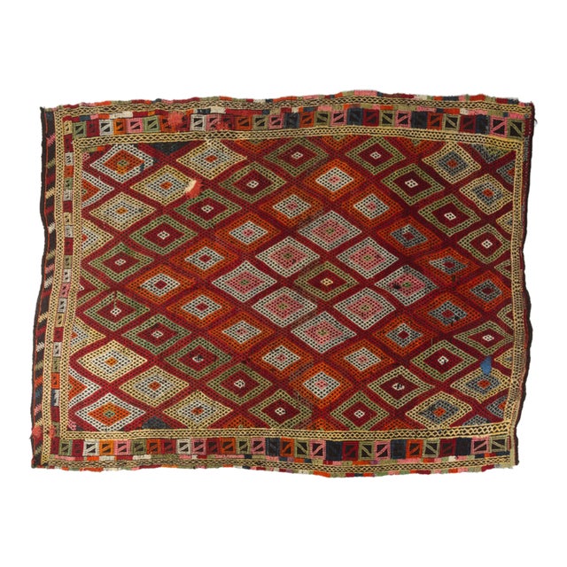 Mid 20th Century Smalll Handwoven Area Kilim Rug For Sale