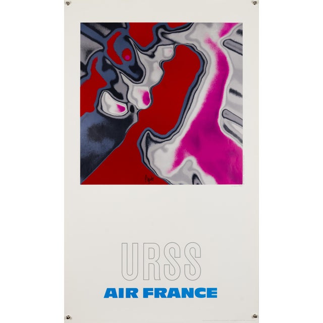 Air France Urss Travel Poster by Raymond Pagès, 1971 For Sale - Image 9 of 9