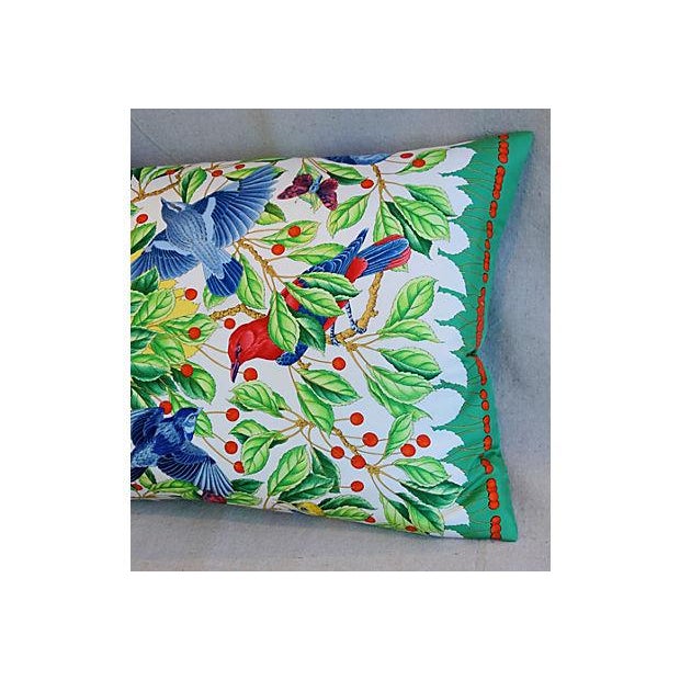 Hermes Custom Floral Bird Silk Feather Down Body Pillow Chairish