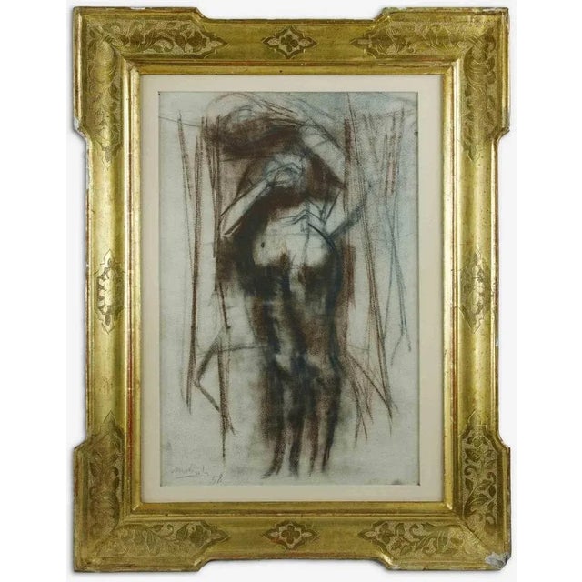 Carlo Mattioli, Nude, Original Drawing, 1958 For Sale - Image 4 of 4