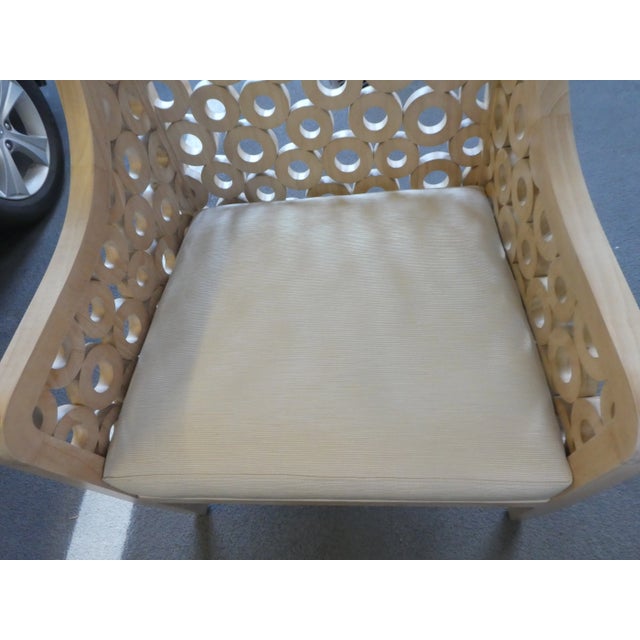 Beige -Contemporary Donut Circle Lounge Chairs - a Pair For Sale - Image 8 of 11