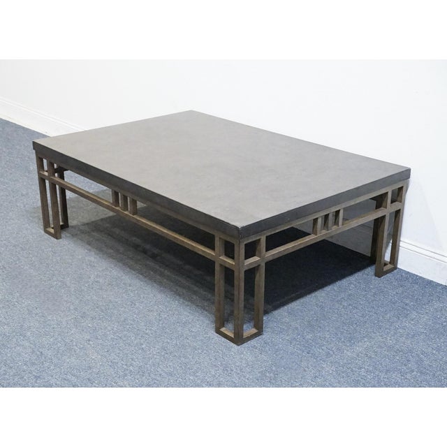 Contemporary Lexington Furniture Cypress Point Tommy Bahama Monterea Travertine 56" Accent Coffee Table 561-943 For Sale - Image 3 of 9