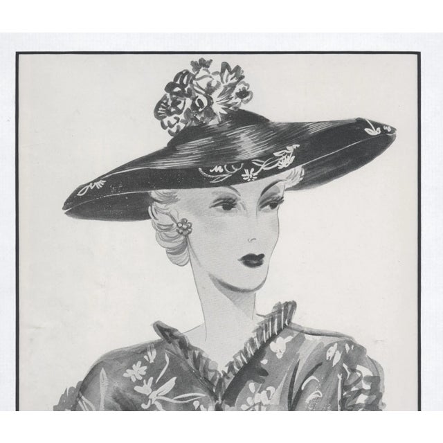 RARE!! This is a 1938 vintage CHANEL fashion print that came from a French haute couture fashion magazine of the time. It...