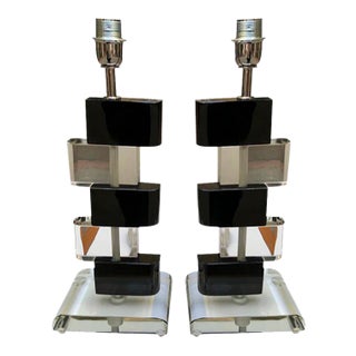 Murano Glass Table Lamps by Alberto Donà, 1980s, Set of 3 For Sale