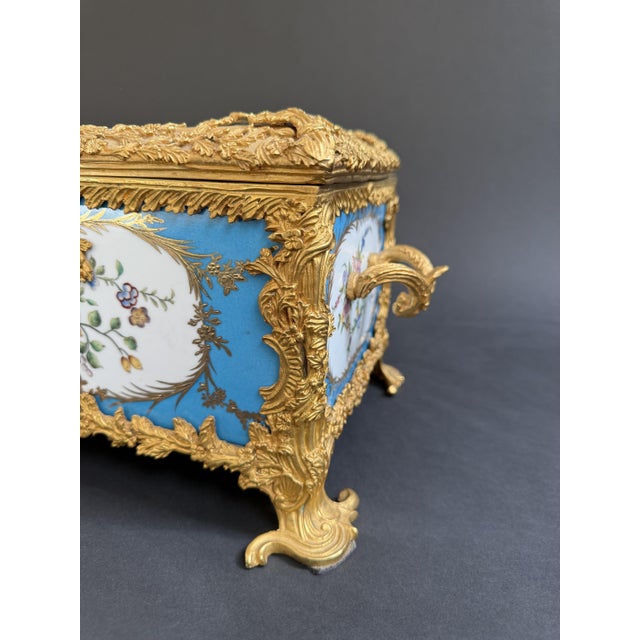 Metal 19th Century Porcelain and Gilt Bronze Casket, France For Sale - Image 7 of 18