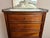 Wood Antique French Chest of Drawers Semainier Louis XVI White Marble Mahogany C1900 For Sale - Image 7 of 18