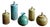 Ceramic Vessels with Lid and Vase in Green by Tom McMillin, USA, 1960s, Set of 5 For Sale