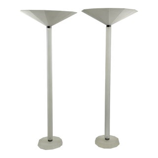 1970s Les Prismatiques Pair of Floor Lamps, Mid-Century Modern Design For Sale