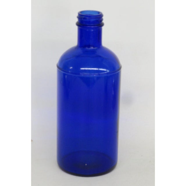 Mid-Century Modern Maryland Glass Co Cobalt Blue Bottle Empty Apothecary Medicine Vessel 5121b For Sale - Image 3 of 11