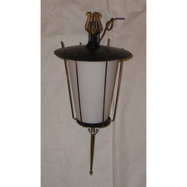 Wall sconce by Maison Arlus, France 1950's Brass, Glass