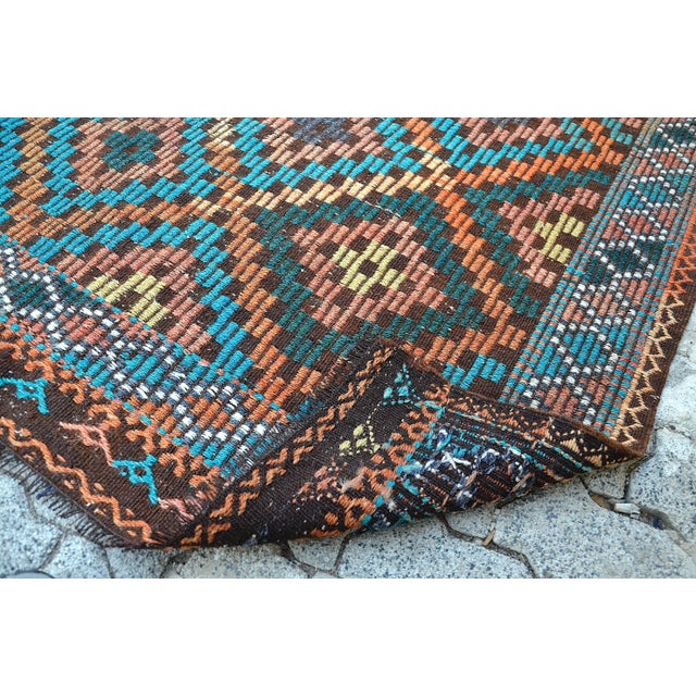 1960s Vintage Kilim Rug For Sale - Image 4 of 11