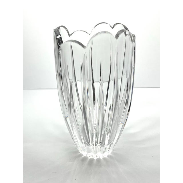 Contemporary Mikasa “Icicles” Crystal Table Vase For Sale - Image 3 of 6