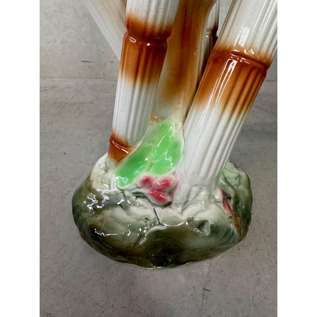 Vintage Faux Bamboo Vase from Manufacture Imperiale et Royale de Nimy, 1950s For Sale - Image 4 of 11