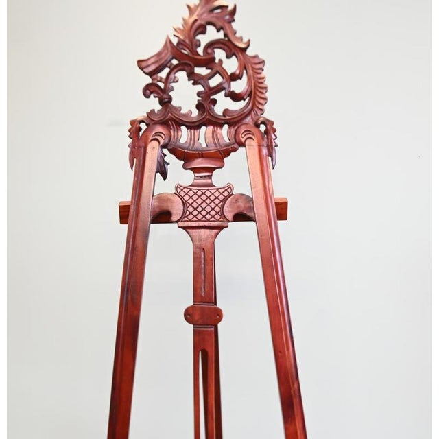 Late 19th Century Victorian Gothic Revival Mahogany Easel For Sale - Image 3 of 7