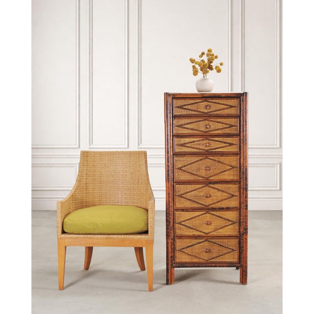 A stylish English Aeshtetic Movement style seven-drawer semainier or chest of drawers screen-used in Carrie Bradshaw's...