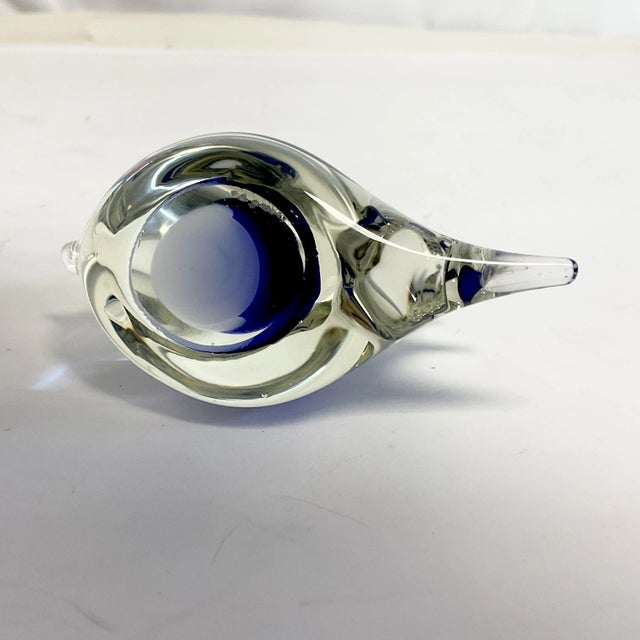 Glass Mid-Century Coastal Boho Chic Italian Murano Style Fish Paperweight. For Sale - Image 7 of 10