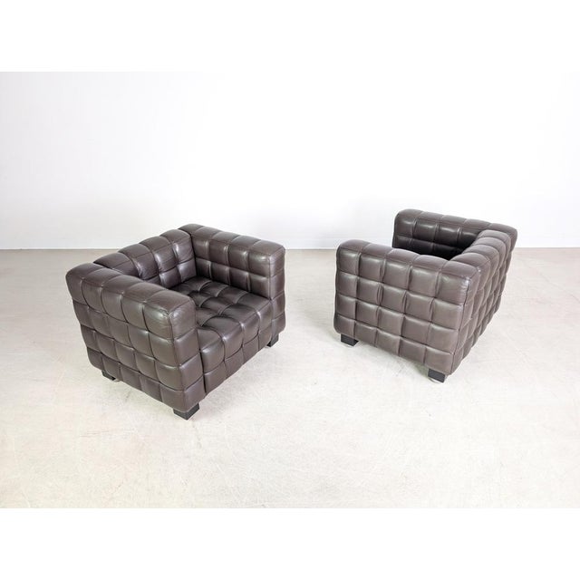 Kubus Club Chair in Leather by Josef Hoffmann for Wittmann For Sale - Image 10 of 12