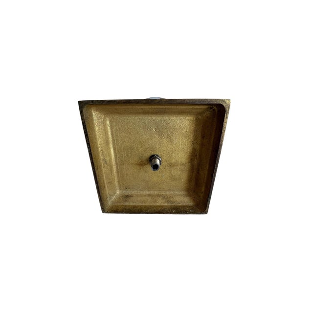 Mid-Century Modern Style Bronze Brass & Glass Decorative Orb For Sale In Miami - Image 6 of 8