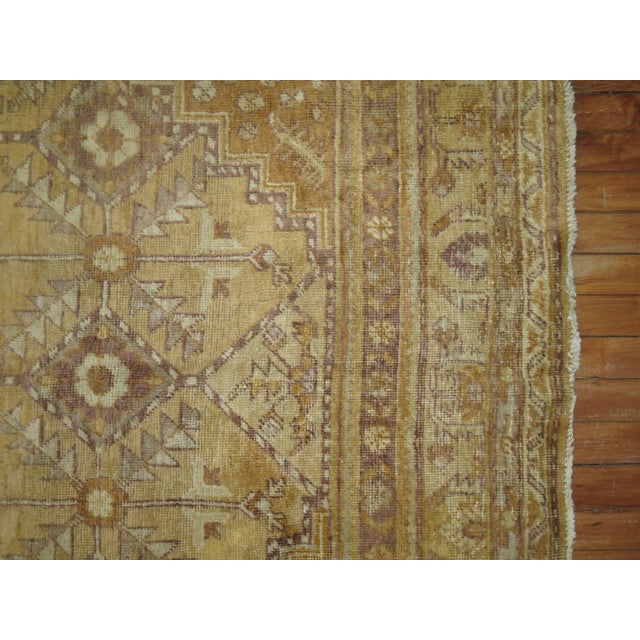 Islamic Antique Zabihi Collection Straw Color Khotan Rug - 6'10" x 13'5" For Sale - Image 3 of 10
