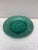 French Green Leaves Majolica plate Salins, circa 1890.
