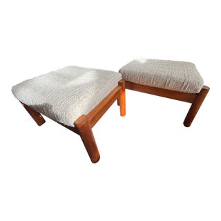 1970s Mid Century Juul Kristensen Teak Stool/ Ottoman (Only 1 Left!) For Sale