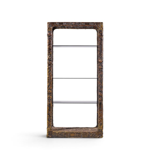 Glass Adrian Pearsall for Craft Associates Mid Century 'Goop' Brutalist Étagère Shelf For Sale - Image 7 of 9