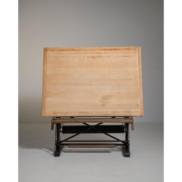 Architect's Oak Drawing Table, Antique, France, Early 20th Century For Sale - Image 12 of 13