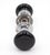 Mid 20th Century Vintage Black Glass Nickel Passage Door Knob Set For Sale - Image 5 of 5