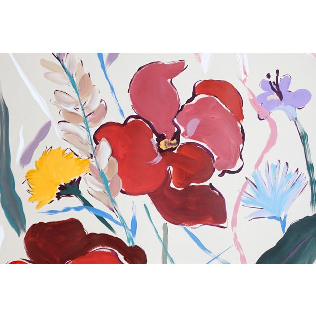 2026, Illustration Style Painting Triptych of Poopies and Wildflowers, Acrylic Paint on Watercolor Paper by Romina Milano For Sale - Image 11 of 11