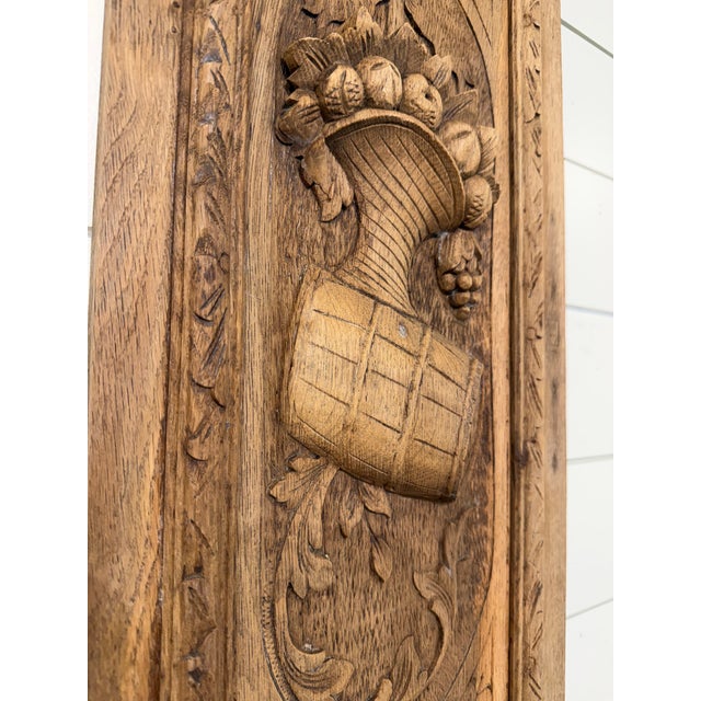 Cabin Black Forest Oak Wall Panel Cornucopia Motif For Sale - Image 3 of 8