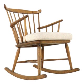 Rocking Chair by Børge Mogensen for FDB Møbler, 1960s For Sale