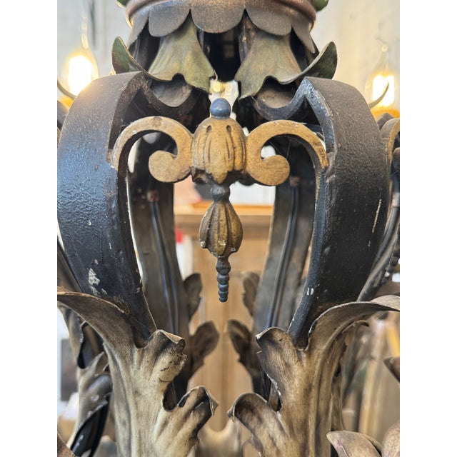 1920s 1920s Italian Six Light Chandelier For Sale - Image 5 of 8
