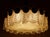 Brass and Glass 4-Light Chandelier from Kaiser-Leuchten, 1940s For Sale - Image 9 of 10