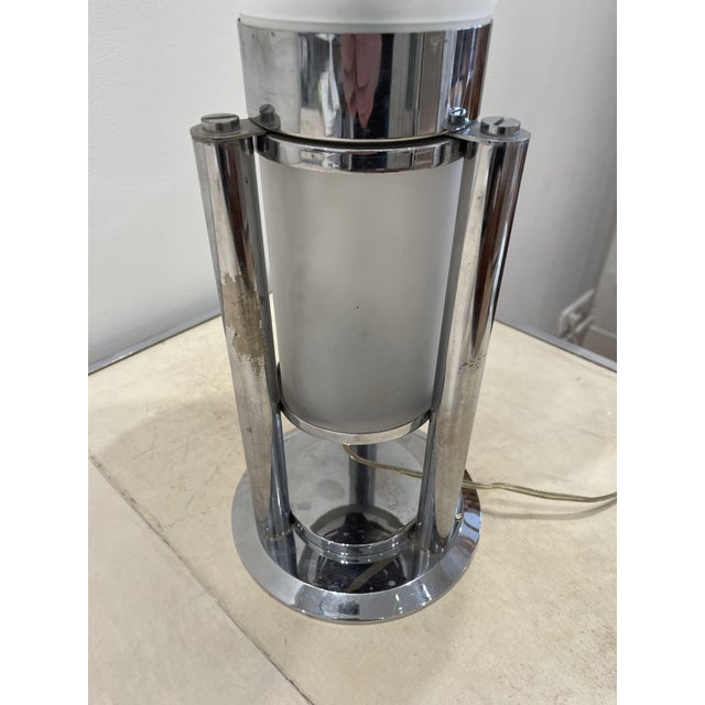 Art Deco French Table Lamp by Jean-Boris Lacroix, 1930s For Sale - Image 3 of 10