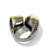 Metal Bochic “Orient” White Topaz and White South Pearl Ring Set 18K White Gold&Silver, Size 7 For Sale - Image 7 of 11