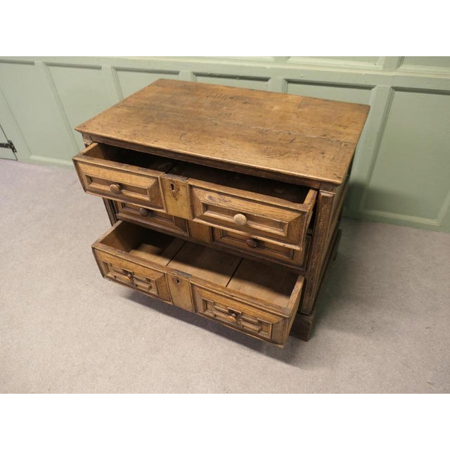 Antique Chest of Drawers in Oak, 1600s For Sale - Image 3 of 8