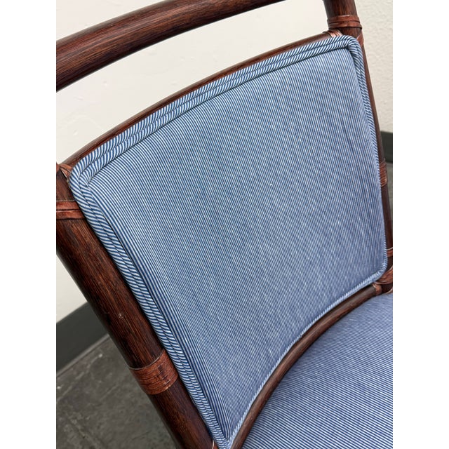 Orlando Diaz-Azcuy for McGuire Furniture Target Back Upholstered Chairs, Set of Four For Sale In San Francisco - Image 6 of 12