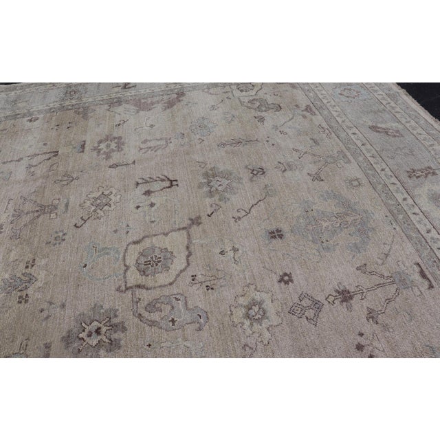Shabby Chic Large Angora Oushak Rug by Keivan Woven Arts 12'5 X 14'6 For Sale - Image 3 of 17