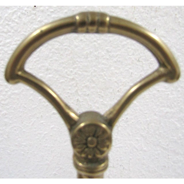Antique Victorian-Era Solid Brass Doorstop Door Porter For Sale - Image 9 of 16