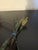 1990s Fabulous Vintage Original Pair of Michael Taylor Metal Palm Leaf Lamps With Metal Shades Travertine Base For Sale - Image 11 of 12