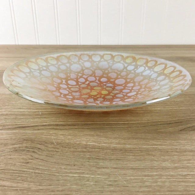 1960s Maurice Heaton Art Glass Circles Bowl For Sale - Image 5 of 8