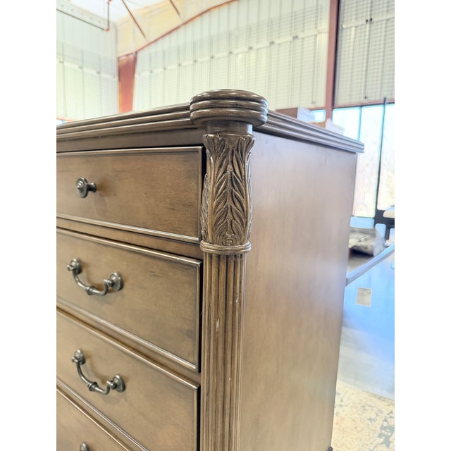 Neoclassical Late 20th Century Theodore Alexander Middleton Bowfront Wood Dresser For Sale - Image 3 of 10