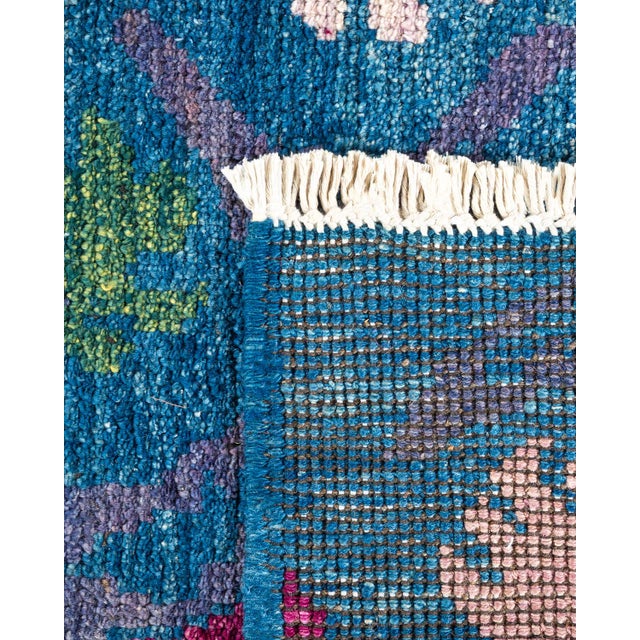 2000 - 2009 Modern Hand-Knotted Area Rug - Green, 6' 2" x 8' 7" For Sale - Image 5 of 8