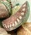 1970’s Vintage Monumental Mexican Folk Art Hand-Painted Terracotta Clay Fruit in Braided Oval Bowl, Centerpiece - Set of 6 For Sale - Image 4 of 12