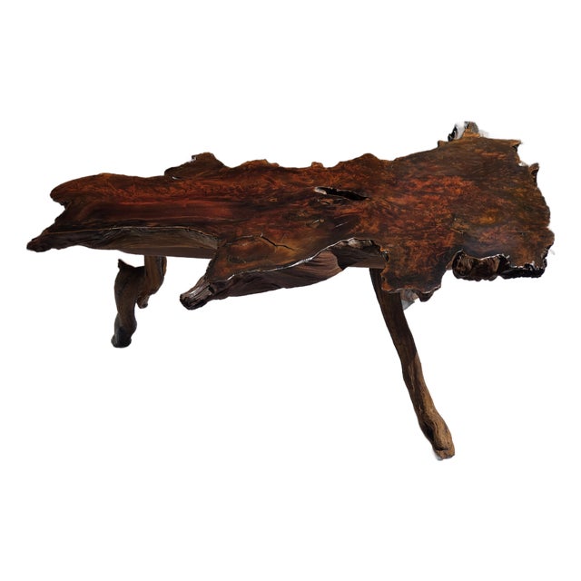 Vintage Live Edge Coffee Table or Bench For Sale