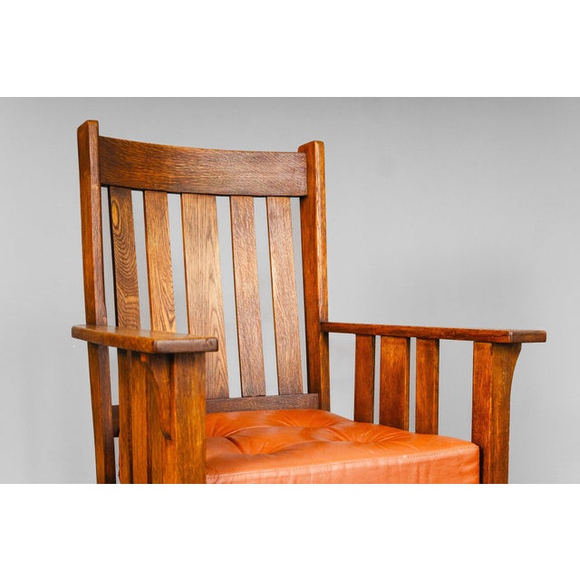 Art Nouveau Chair in Oak For Sale - Image 9 of 18